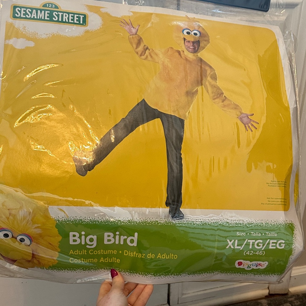 Sesame Street Big Bird Adult Costume - Yellow and Black